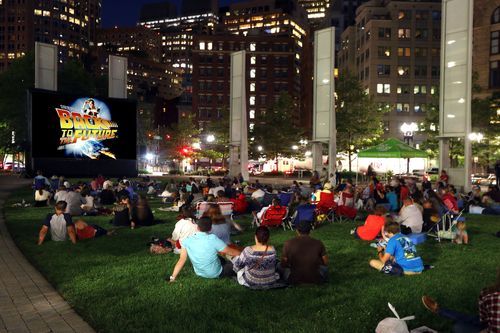Movies by Moonlight at Christopher Columbus Park