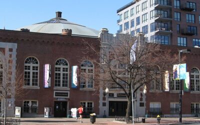 Domed brick Cyclorama building of the Boston Center for the Arts on Tremont Street in the South End