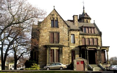 Abbotsford, the Victorian Gothic stone mansion at 300 Walnut Avenue in Roxbury that houses the Museum of the National Center of Afro-American Artists